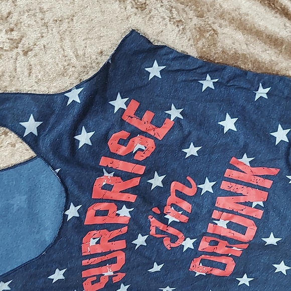 American Flag Tank Top Women 4th July Sleeveless Patriotic Vest T-Shirt Tees - Picture 3 of 4